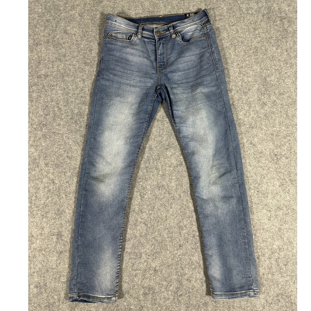Buffalo David Bitton Max Skinny Fit Jeans Boys M 10/12 Blue Stretch Denim